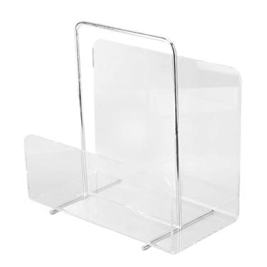 Imagem de Revista acrílica rack rack transparente acrílico titular de livros para organização de escritório