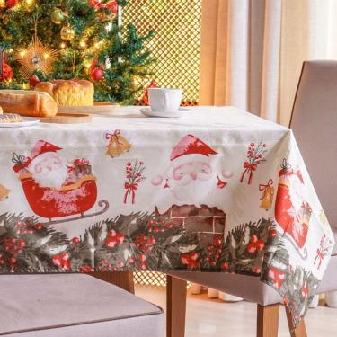 Imagem de Toalha de Mesa Facile Natalina 4 Lugares 140x140cm 100% Poliéster