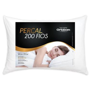 Imagem de Travesseiro Fascínio Percal 200 Fios Branco 70cm X 50cm - Valle Enxova