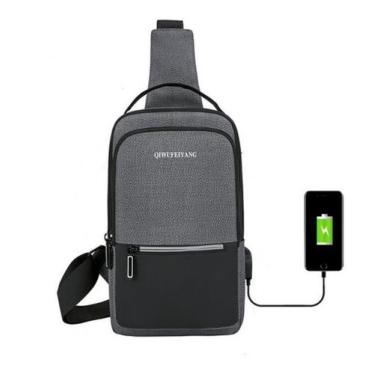 Imagem de Bolsa Pochete Transversal Refletida Masculina Estiloso Homem - Alwy St