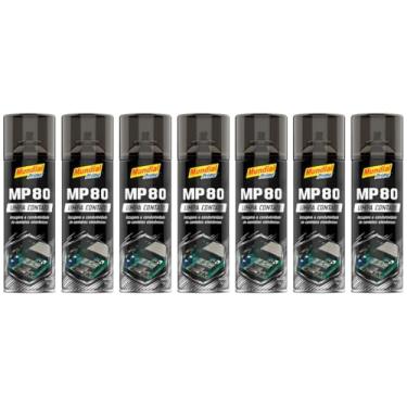Imagem de Kit 7 Limpa Contato Elétrico Spray 300ml Mundial Prime MP80 Aeroflex – Remove Oxidação, Poeira e Garante Melhor Contato em Componentes Elétricos