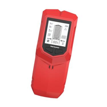 Imagem de Baoblaze Detector de parede, detector eletrônico de vigas, localizadores de vigas com display LCD, de madeira e metal para de cabos, Vermelho
