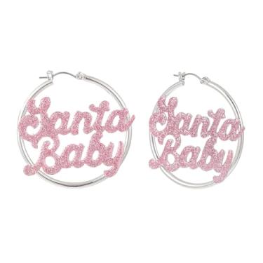 Imagem de Madison Tyler Brincos de Natal para mulheres | Natal laço vermelho Noel Papai Noel urso rosa meias casa quebra-nozes doce gorro suéter homem pão de gengibre expresso brincos martini joias de férias