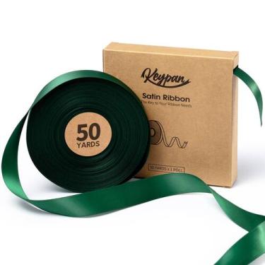 Imagem de Teclado de fita decorativa 2,2 cm x 46 m de cetim verde floresta - Key