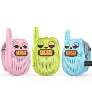 Imagem de Walkie Talkies QNIGLO Cat Walkie Talkies para crianças, pacote com 3