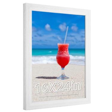 Imagem de Porta-retratos JDZIVTOP Branco Rústico 40x60cm Plexiglass