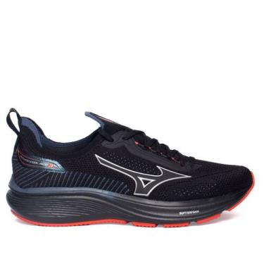 Imagem de Tênis Masculino Mizuno Cool Ride 3 Preto/Vermelho, Preto, Vermelho, 41