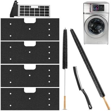 Imagem de Xixter Kit de substituição de filtro de fiapos WH01X35719 para máquina de lavar e secar com perfil GE PFQ97HSPVDS, filtro de espuma para lavadora e secadora GE com escovas de ventilação, lavável à mão