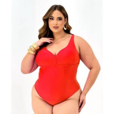 Imagem de Maiô Plus Size Hidroginástica Sustentação Alças Largas Bojo Removível 