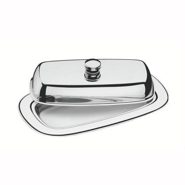 Imagem de Manteigueira Inox Com Tampa Service Para Armazenar Manteiga Retangular - Tramontina 61424000