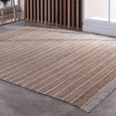 Imagem de Apete Rústico De Juta Com Algodão Trançado - 200X250Cm Niazi