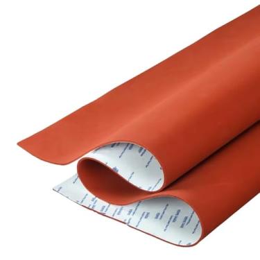 Imagem de Placa De Espuma De Silicone Vermelha Autoadesiva - Folha De Espuma Resistente Ao Calor, 1 Peça, Espessura De 1/2/3/5mm - Almofada De Vedação Leve, Resistente Ao Desgaste(300x300mm,Thick 5mm)