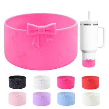 Imagem de Bota de silicone Bow para StanleyTumbler 567.0-1,134.0 g & Owala garrafa de água 680.4 g & IceFlow 567.0 g 850.5 g & Hydroflask garrafa de água 340.2-680.4 g capa antiderrapante para Stanley Cup