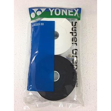 Imagem de YONEX Pacote com 30 cabos de raquete Super GRAP, branco e preto