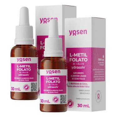 Imagem de 2x Metilfolato de Cálcio Ydrosolv Yosen Laranja 30ml, Laranja