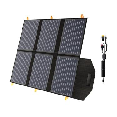 Imagem de Painel solar portátil de 60 W para estação de energia, carregador solar dobrável de 24% de alta eficiência com saída QC3.0 USB-A PD3.0 DC, painéis solares à prova d'água IP67 para trailer de