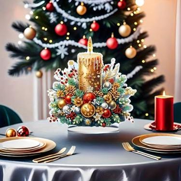 Imagem de Vela de Natal decoração de mesa acrílica, adequada para decoração de casa na sala de estar ou escritório. Escolha de presente ideia: Halloween, Natal, aniversário, aniversário, dia dos namorados