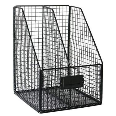 Imagem de Organizador de arquivos, coluna de arquivos de metal, rack de arquivos de mesa, rack de informações de escritório, simples, vertical, multifuncional, material de escritório para casa e escritório