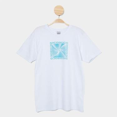 Imagem de Camisa Infantil Nicoboco Básica Khalil Menino, Branco, 14A