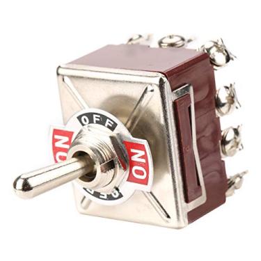 Imagem de Interruptor Toggle de 3 Posições ON OFF 4PDT 12 Pinos 15A 250VCA 10A 380VCA Longa Vida Útil Compacto Fácil Montar para Automóvel Eletrodoméstico Contr