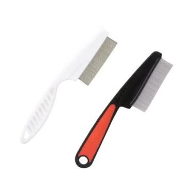 Imagem de Pente De Aço Inoxidável Com Dentes Finos Para Remoção De Piolhos Profi