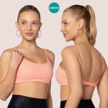 Imagem de Top Selene Fitness com Alças Reguláveis e Bojo Removível, Coral, G