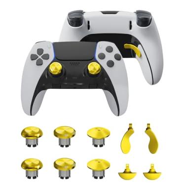 Imagem de CHARM FOCUS Manípulos De Metal Para Controle Ps5 Edge, Botões De Gatilho De Metal Para Controle Ps5 Dualsense, Acessórios De Reposição, Peças Para Controle Ps5 Edge, Joystick Analógico
