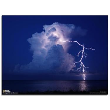 Imagem de 913 Lightning Wall Art Sky Canvas Prints Clouds Poster For Home Conjunto de 1 Decorações Noframed 81.3 cm x 61.0 cm