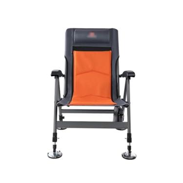 Imagem de Cadeira de pesca, cadeira de acampamento, multifuncional, dobrável, com travesseiro grosso, encosto ajustável, pernas para acampamento e praia ao ar livre (A)