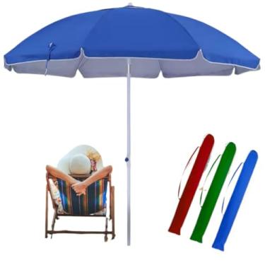 Imagem de Guarda Sol Gigante 2,40m Uv Praia Piscina Respirável Verão(Azul)