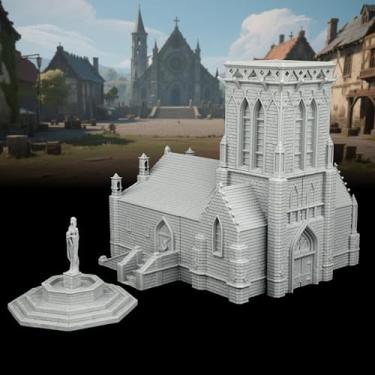Imagem de DND Terrain Sacred Church Set – 7-Piece RPG Building Kit for Tabletop Roleplaying Games, Compatible with Dungeons and Dragons Map, HeroQuest, Warhammer, and TTRPG Accessories-AF1089