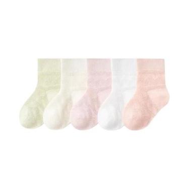 Imagem de Meias De Algodão Macias Para Bebês Recém-Nascidos 0-8T Primavera Verão