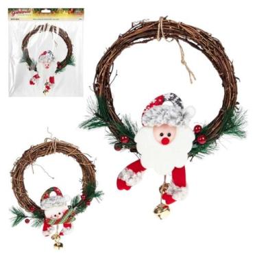 Imagem de Guirlanda Natalina com Boneco 25cm - Decoração Festiva e Charmosa - Ze