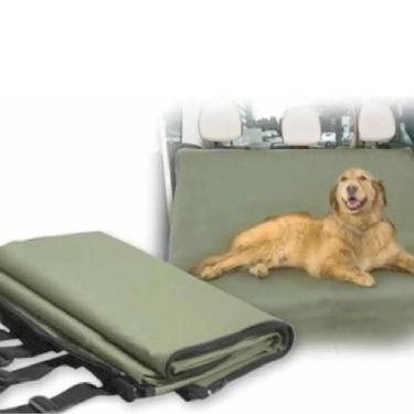 Imagem de Capa De Banco Protetora Dobravel Para Pet Cachorro Gato Forro De Carro Protecao Transporte Verde