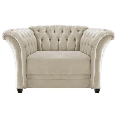 Imagem de Poltrona Decorativa Chesterfield Bege-
