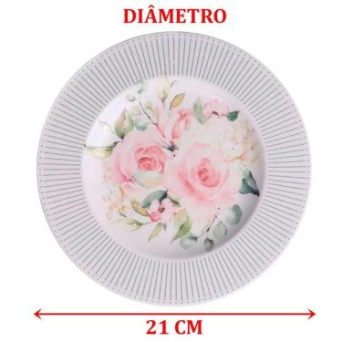 Imagem de Jogo Pratos Sobremesa Lanche 2peças 2 Pessoas Ornatta 21cm