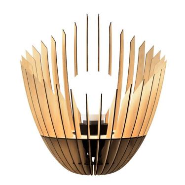 Imagem de Abajur Grande De Chão El Salvador Mdf Luminária Mdf Cru Tamanho 85x80cm