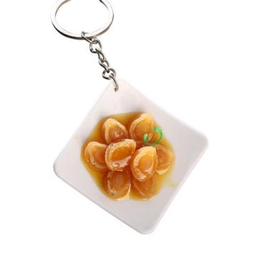Imagem de Chaveiro Creative Square Plate Food, modelo de prato de PVC - yiweisai
