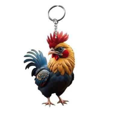 Imagem de Chaveiro Creative Rooster Acrílico para homens e mulheres de 5 cm - Yi