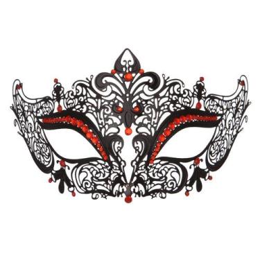 Imagem de Máscara de cosplay Venice Crown com meia face de metal de strass - yiw