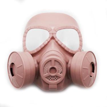 Imagem de Máscara de cosplay rosa a gás, fantasia de Halloween, plástico, 147g -