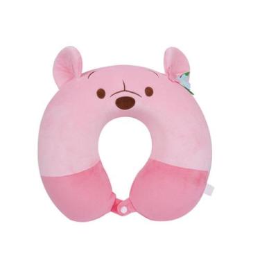 Imagem de Almofada de urso de brinquedo de pelúcia rosa de 33 cm para crianças e