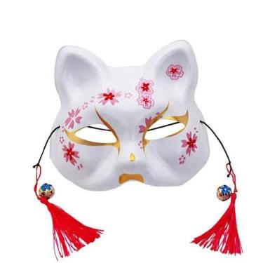 Imagem de Máscara Cherry Blossom Fox Cat Fantasia de Carnaval de Halloween - yiw