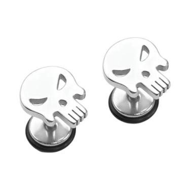 Imagem de Brincos De Aço Inoxidável Com Design De Morcego, Golfinho, Crânio, Rai