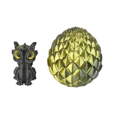 Imagem de Conjunto De Ovos De Dinossauro Impressos Em 3D Multicoloridos Com Tamp