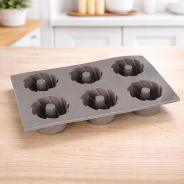 Imagem de Forma Silicone Muffin Donut Cupcake 6 Cavidades Antiaderente - Wincy