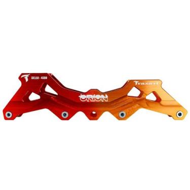Imagem de Base Híbrida Orion 3 Rodas 110mm ou 4 Rodas 80mm - Vermelho e Laranja 