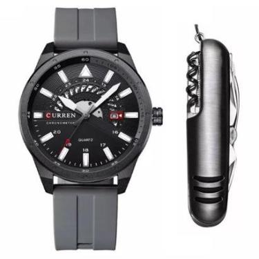 Imagem de Relógio Masculino Curren Luxo Esportivo Aço Inox + Acessório-Masculino