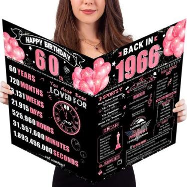 Imagem de Cartão de Aniversário FOBELEC 60 Anos Jumbo Retrô com Envelope