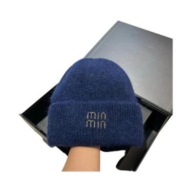Imagem de Gorro De Inverno Luxuoso Para Homens E Mulheres Com Letras Em Strass, 